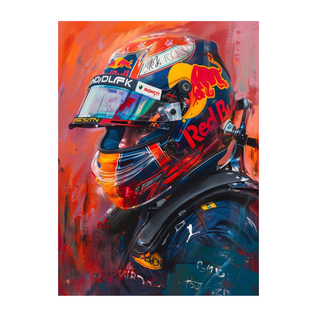 Max Verstappen Color Bomb F1 Wall Art