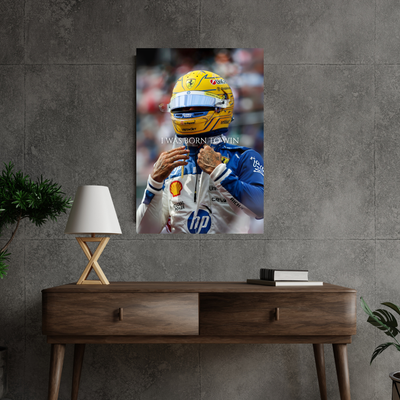 "Born To Win" Lewis Hamilton F1 Ferrari Wall Art