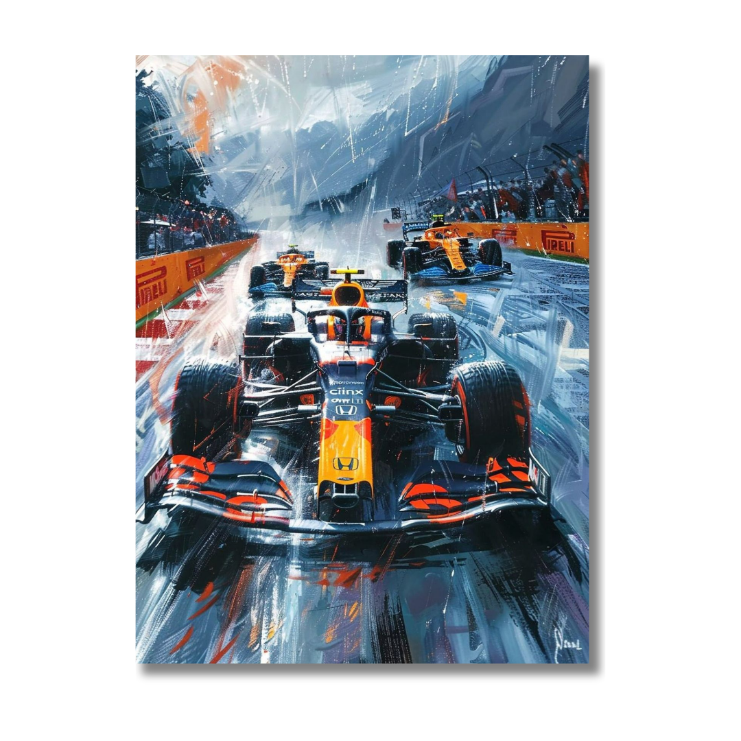 Max Verstappen Red Bull F1 Car Wall Art