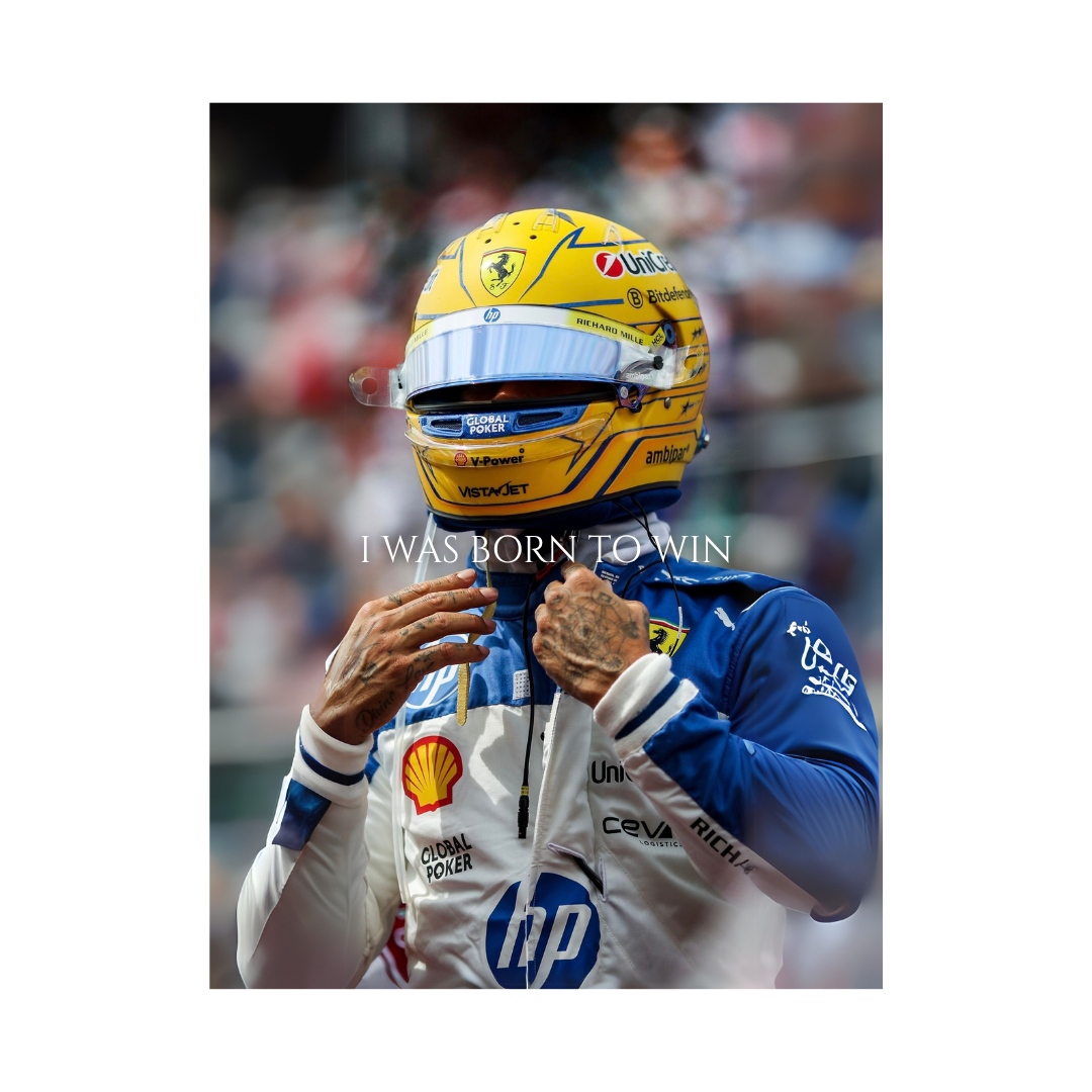 "Born To Win" Lewis Hamilton F1 Ferrari Wall Art