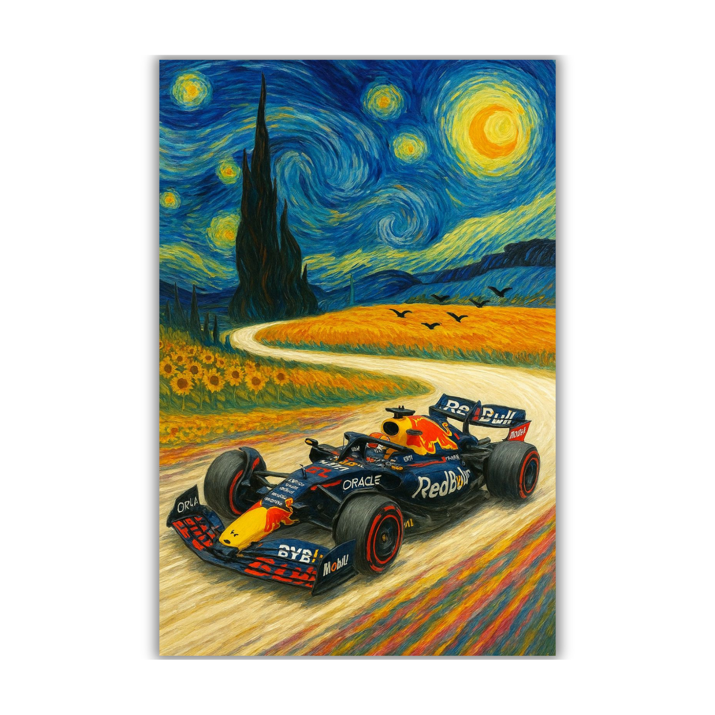 Starry Night Redbull F1 Wall Art