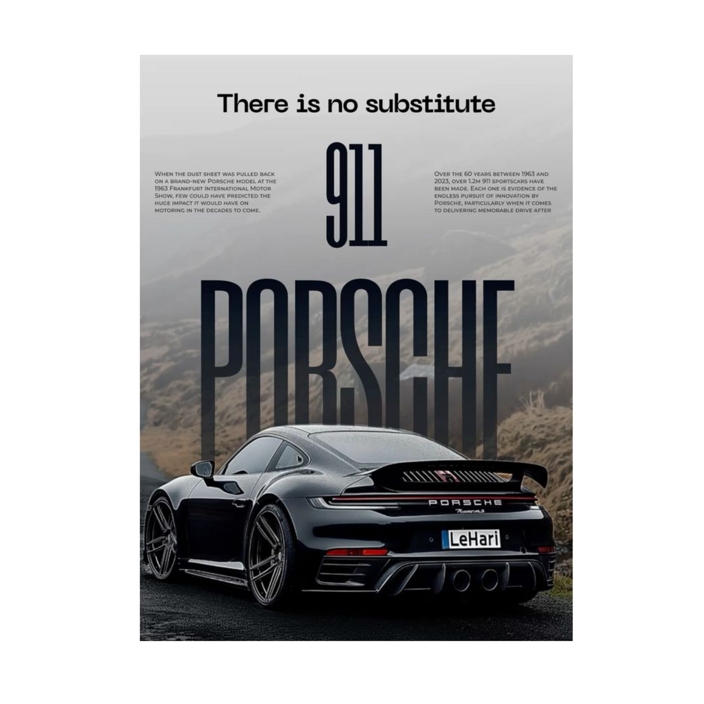 Porsche Spec Wall Art