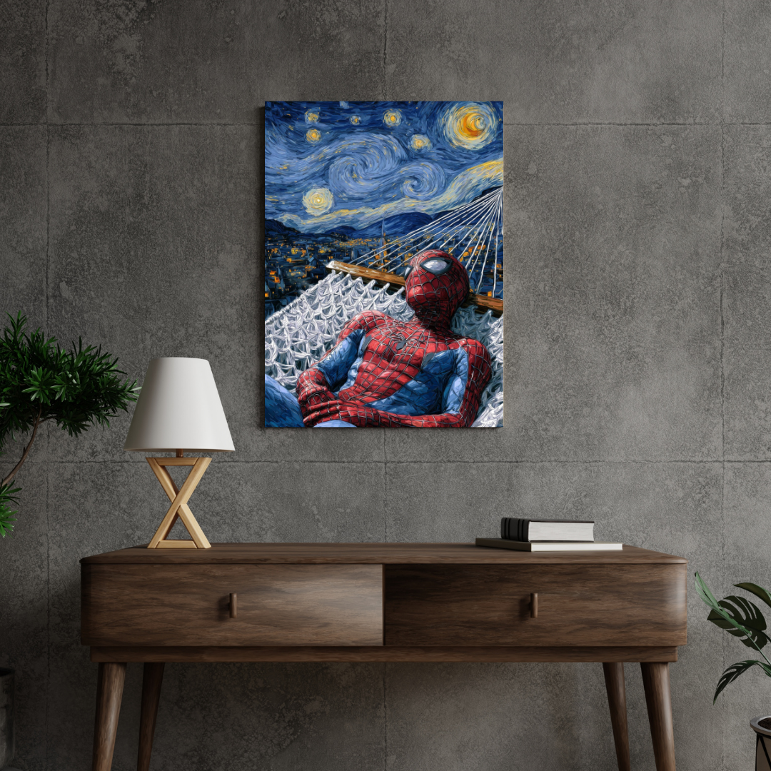 Spider Man Starry Night Wall Art