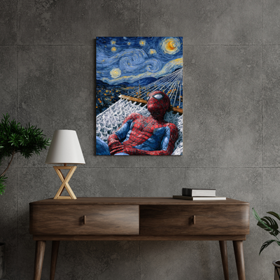 Spider Man Starry Night Wall Art