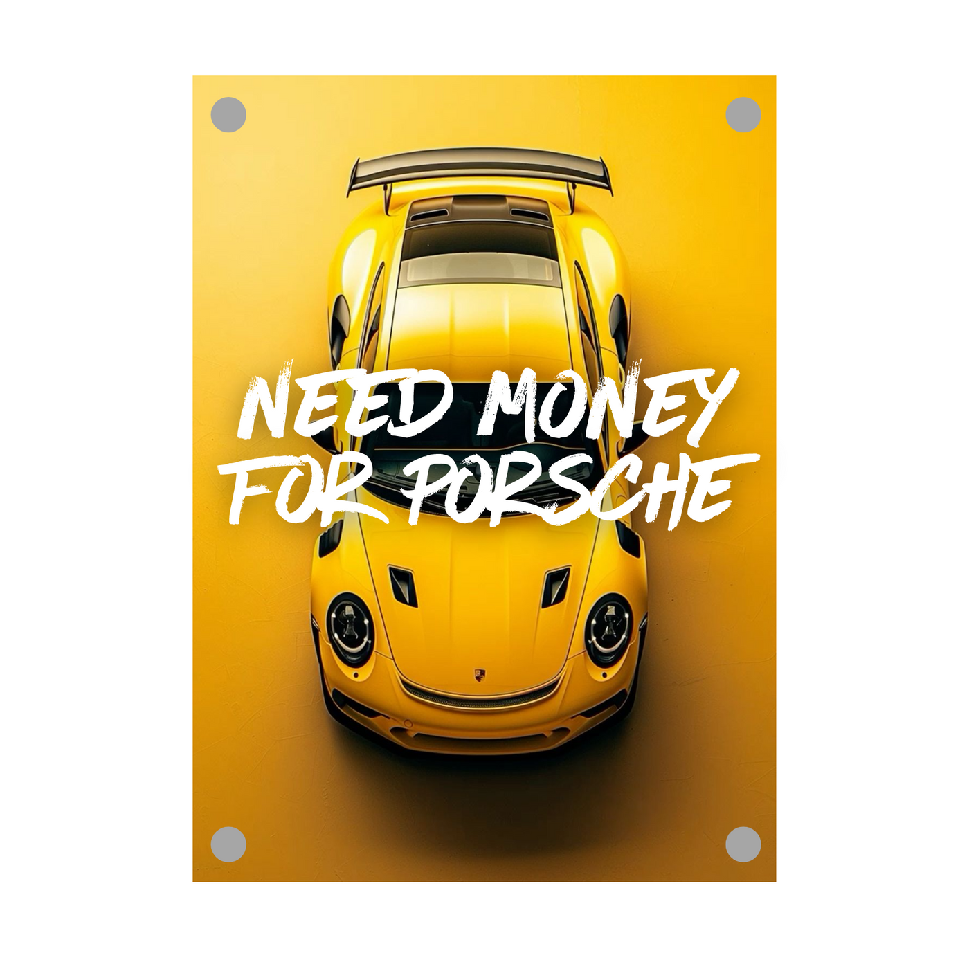 Yellow Porsche Art