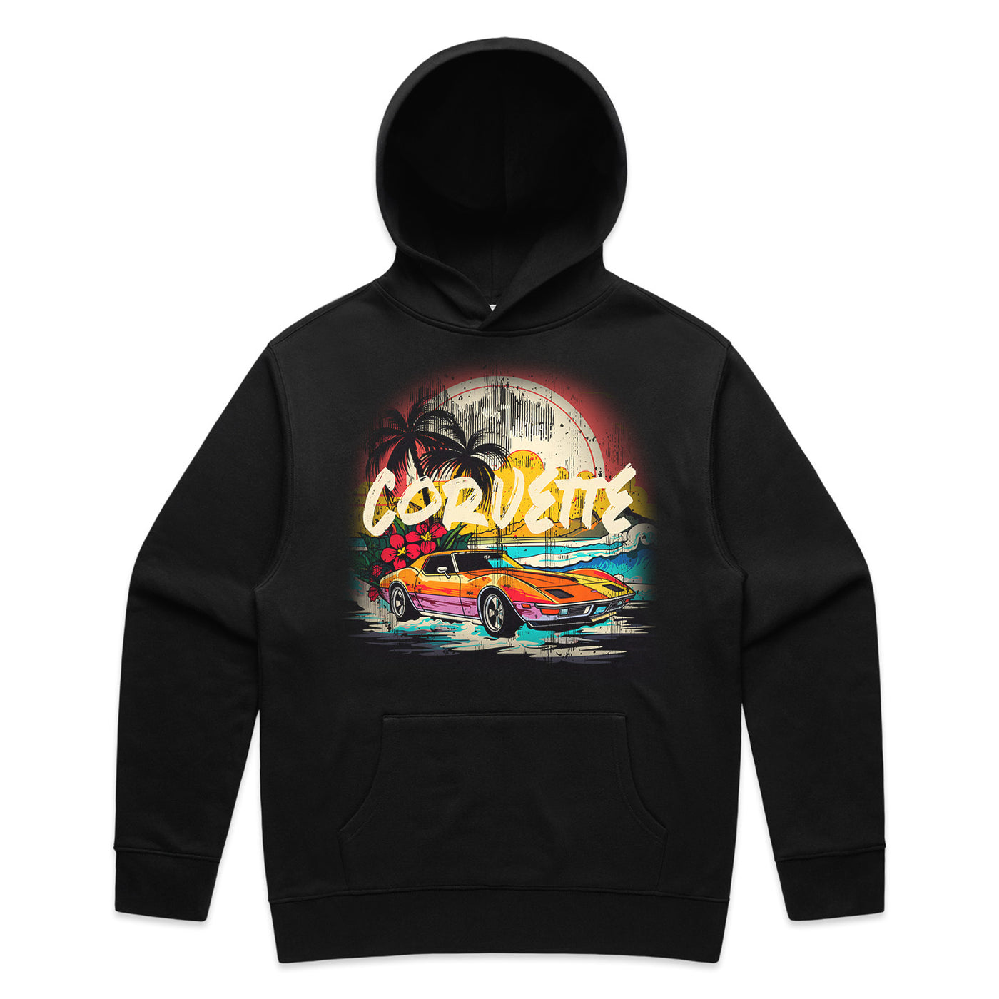 Corvette Sunset Vintage Hoodie