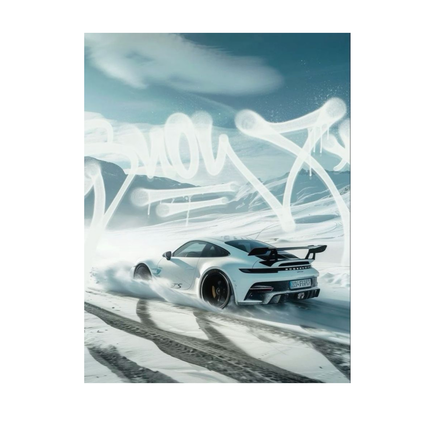 Snow Porsche Art